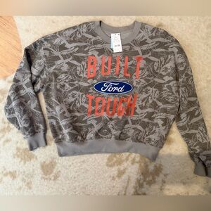 HYBRID APPAREL WOMEN SIZE Medium OFFICIAL BUILT FORD TOUGH CAMO CREW NWT NEW